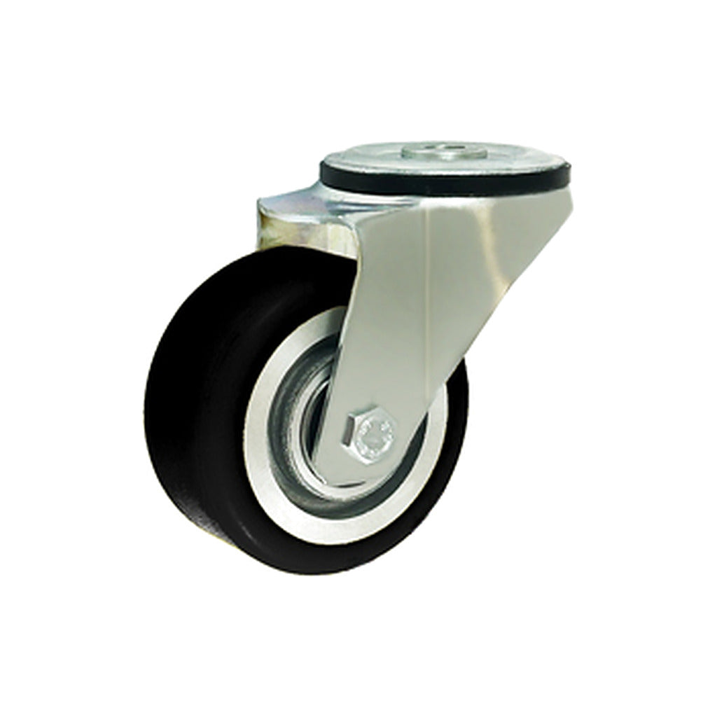 Koło aluminiowo-gumowe 80 mm w obudowie skrętnej z otworem A8G