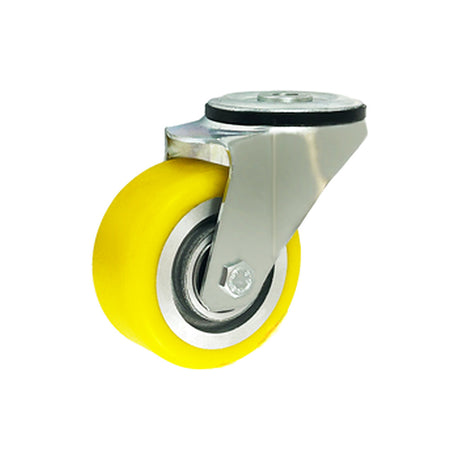 Koło aluminiowo-poliuretanowe 80 mm w obudowie skrętnej z otworem A8P/10
