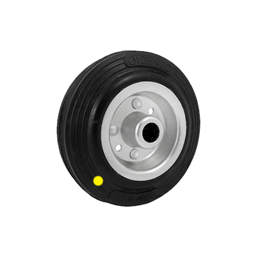 Koło elektrostatyczne metalowo-gumowe 125 mm otwór 15 mm 20-AS
