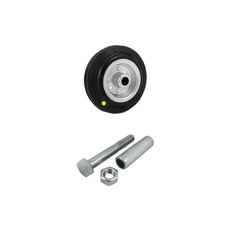 Koło elektrostatyczne metalowo-gumowe 125 mm z zestawem montażowym 21-AS