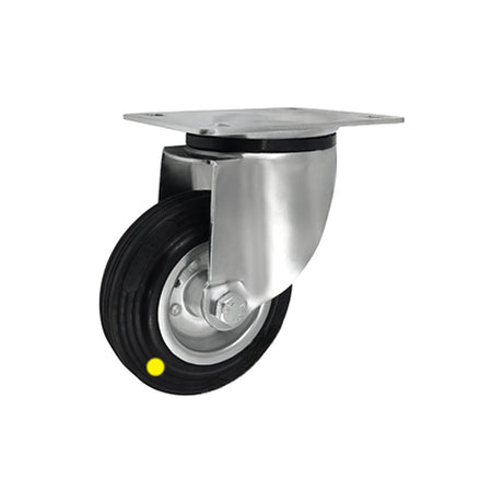 Koło elektrostatyczne metalowo-gumowe 125 mm w obudowie skrętnej 22-AS