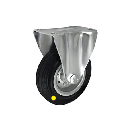 Koło elektrostatyczne metalowo-gumowe 125 mm w obudowie stałej 23M-AS