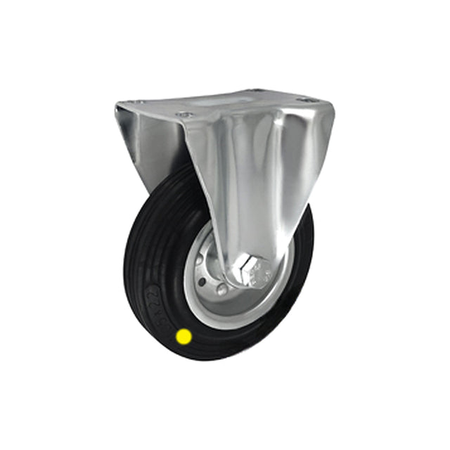 Koło elektrostatyczne metalowo-gumowe 125 mm w obudowie stałej 23M-AS