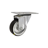 Koło elektrostatyczne metalowo-gumowe 80 mm w obudowie skrętnej 3L-AS
