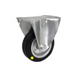 Koło elektrostatyczne metalowo-gumowe 80 mm w obudowie stałej 4-AS