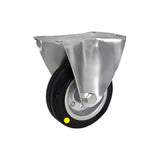 Koło elektrostatyczne metalowo-gumowe 80 mm w obudowie stałej 4-AS