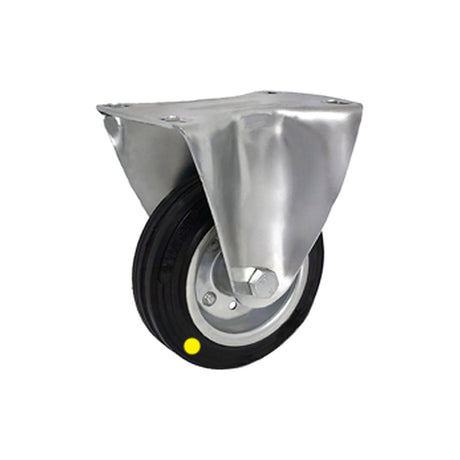 Koło elektrostatyczne metalowo-gumowe 80 mm w obudowie stałej 4-AS