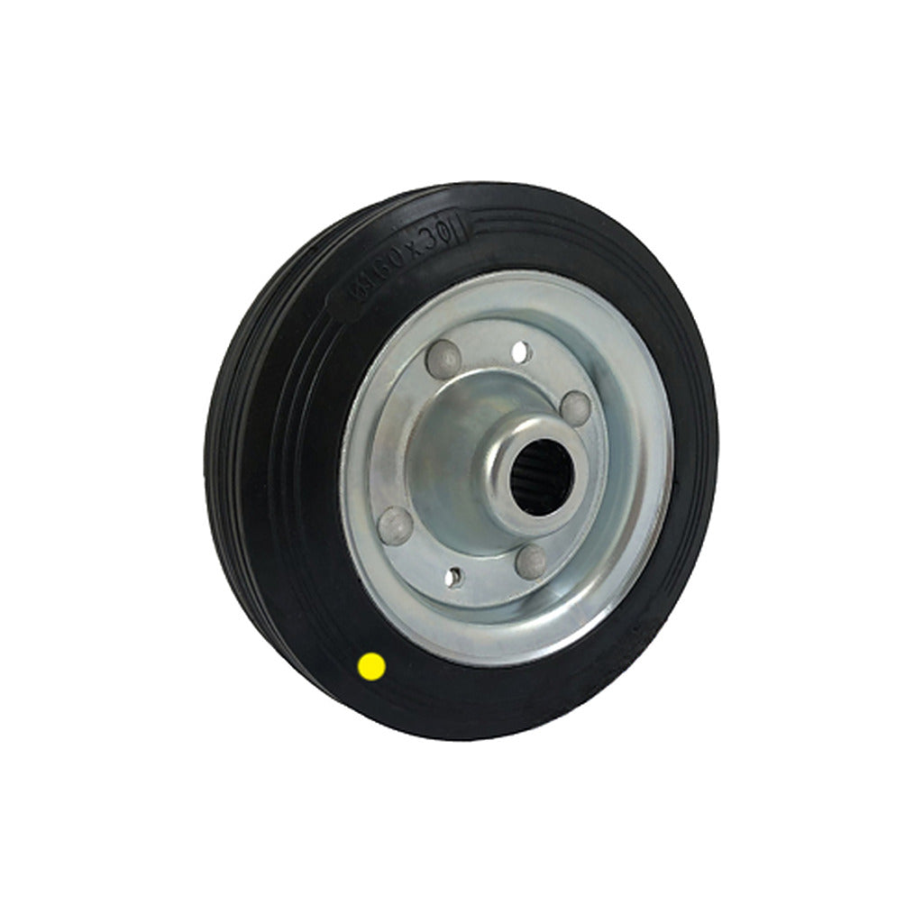 Koło elektrostatyczne metalowo-gumowe 160 mm otwór 20 mm 40-AS