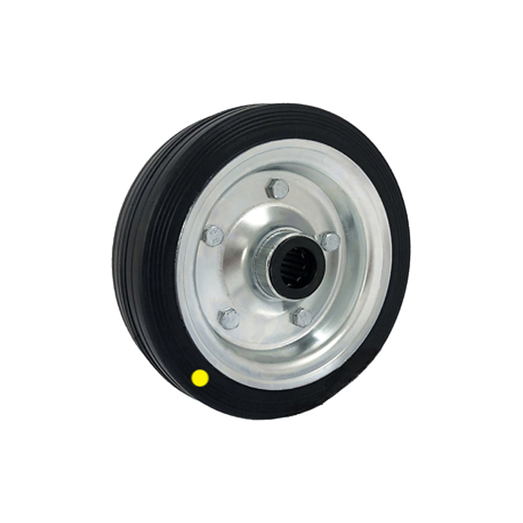 Koło elektrostatyczne metalowo-gumowe 160 mm otwór 20 mm 40N-AS