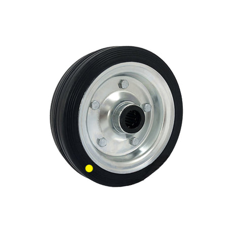 Koło elektrostatyczne metalowo-gumowe 160 mm otwór 20 mm 40N-AS