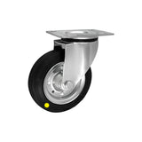 Koło elektrostatyczne metalowo-gumowe 160 mm w obudowie skrętnej 42-AS