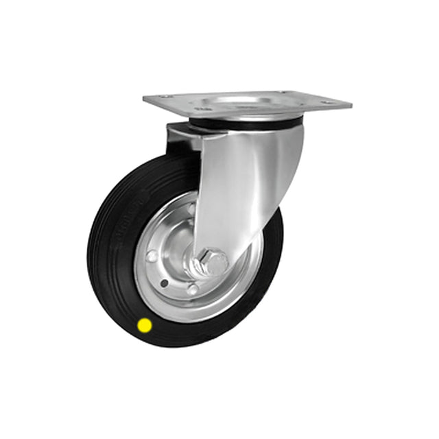 Koło elektrostatyczne metalowo-gumowe 160 mm w obudowie skrętnej 42-AS