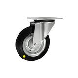 Koło elektrostatyczne metalowo-gumowe 160 mm w obudowie skrętnej 42W-AS