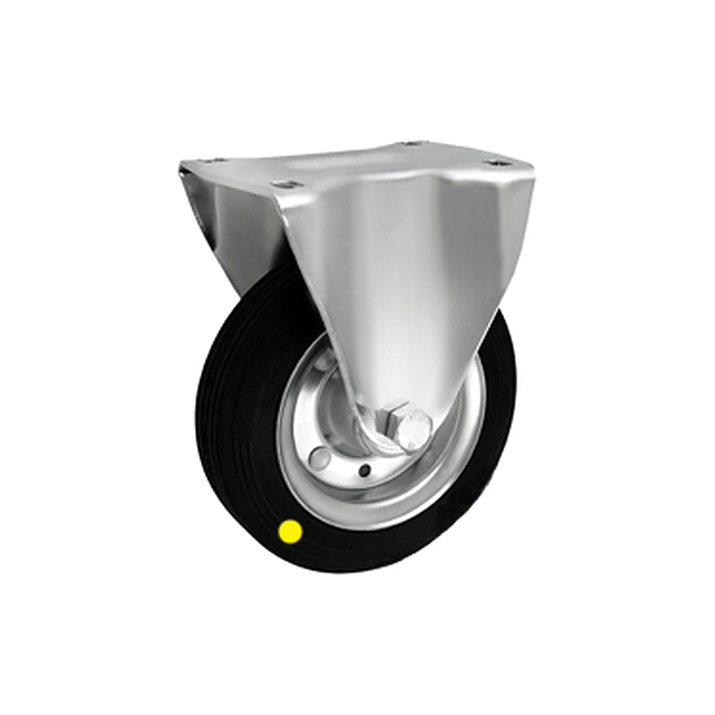 Koło elektrostatyczne metalowo-gumowe 160 mm w obudowie stałej 43-AS
