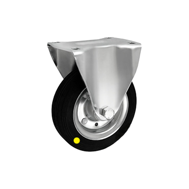 Koło elektrostatyczne metalowo-gumowe 160 mm w obudowie stałej 43-AS