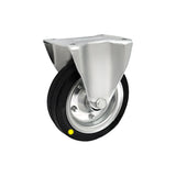 Koło elektrostatyczne metalowo-gumowe 160 mm w obudowie stałej 43N-AS