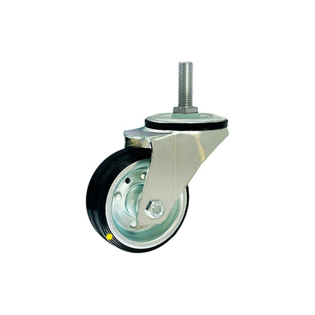 Koło elektrostatyczne metalowo-gumowe 80 mm w obudowie z trzpieniem M12x35 5*M12-AS