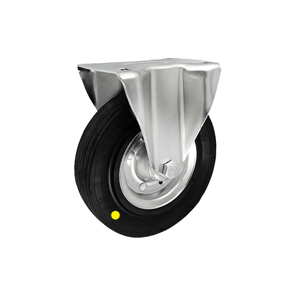 Koło elektrostatyczne metalowo-gumowe 180 mm w obudowie stałej 53-AS