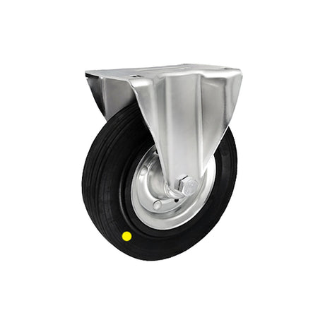 Koło elektrostatyczne metalowo-gumowe 180 mm w obudowie stałej 53-AS