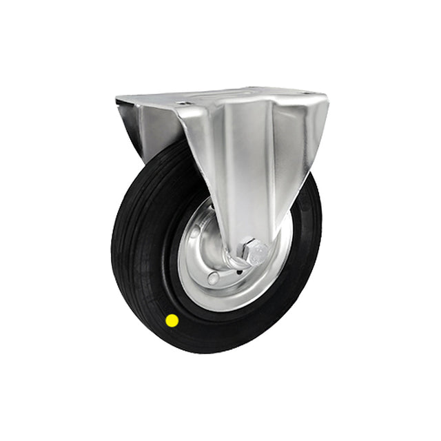 Koło elektrostatyczne metalowo-gumowe 180 mm w obudowie stałej 53-AS