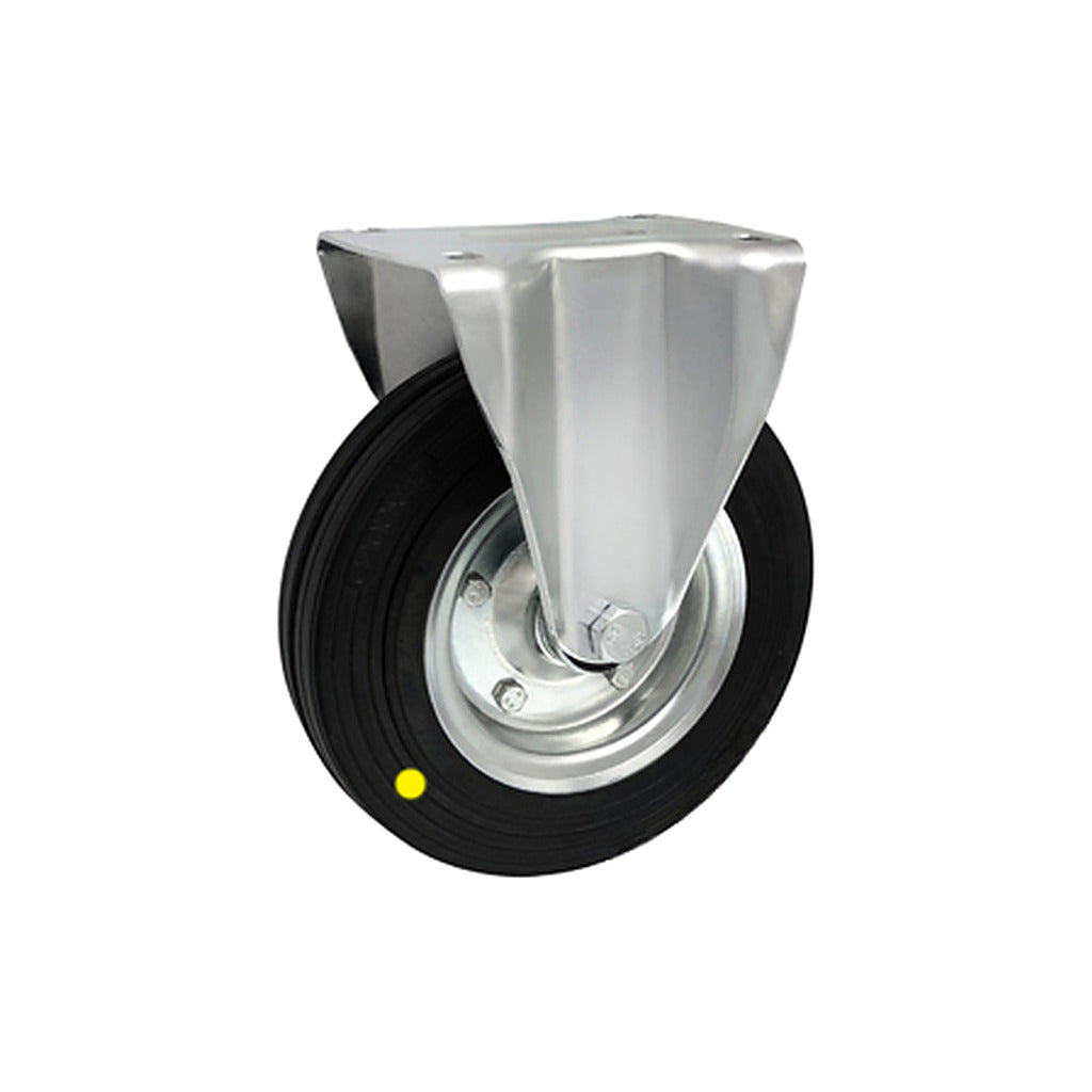Koło elektrostatyczne metalowo-gumowe 200 mm w obudowie stałej 63N-AS