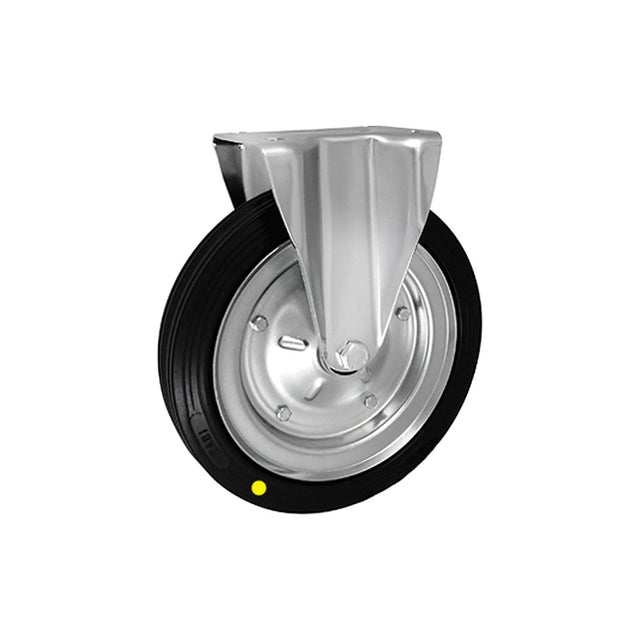 Koło elektrostatyczne metalowo-gumowe 250 mm w obudowie stałej 93-AS