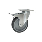 Koło meblowe 100 mm w obudowie skrętnej z hamulcem M15TH