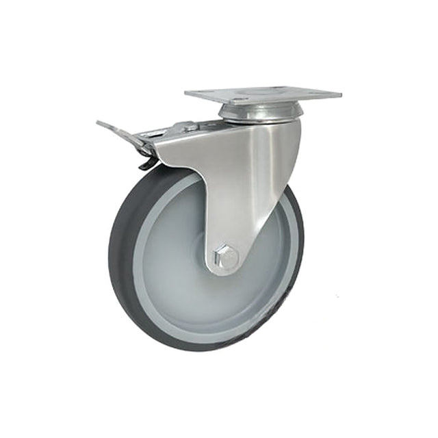 Koło meblowe 125 mm w obudowie skrętnej z hamulcem M25TH