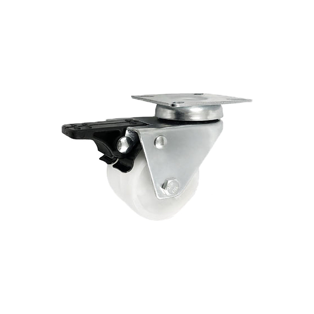 Koło meblowe typu tandem 50 mm w obudowie skrętnej z hamulcem M52BH2