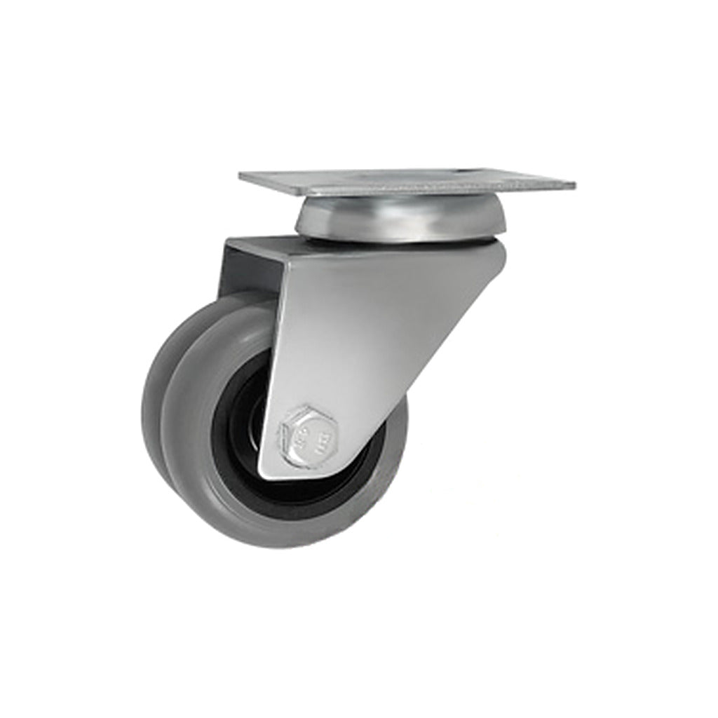 Koło meblowe tworzywowo-poliuretanowe typu tandem 50 mm w obudowie skrętnej M52TPU2