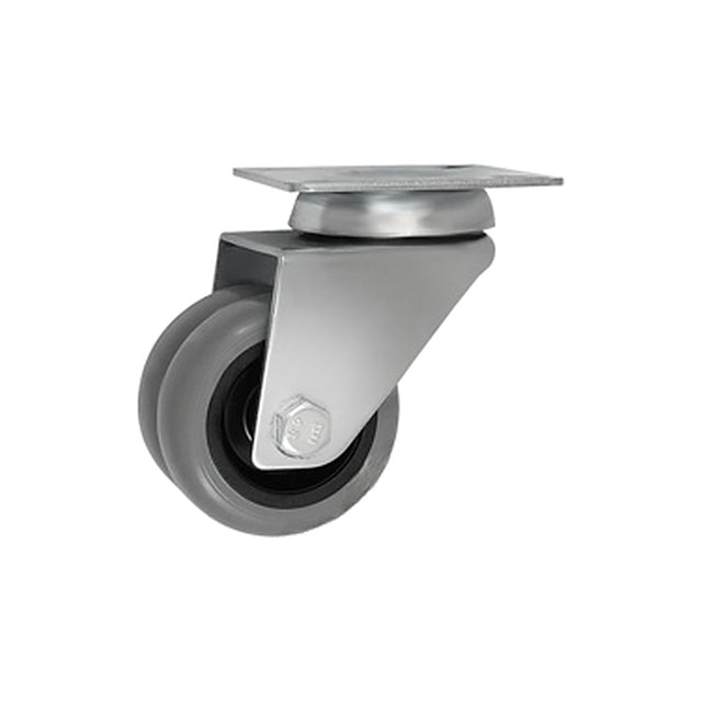 Koło meblowe tworzywowo-poliuretanowe typu tandem 50 mm w obudowie skrętnej M52TPU2