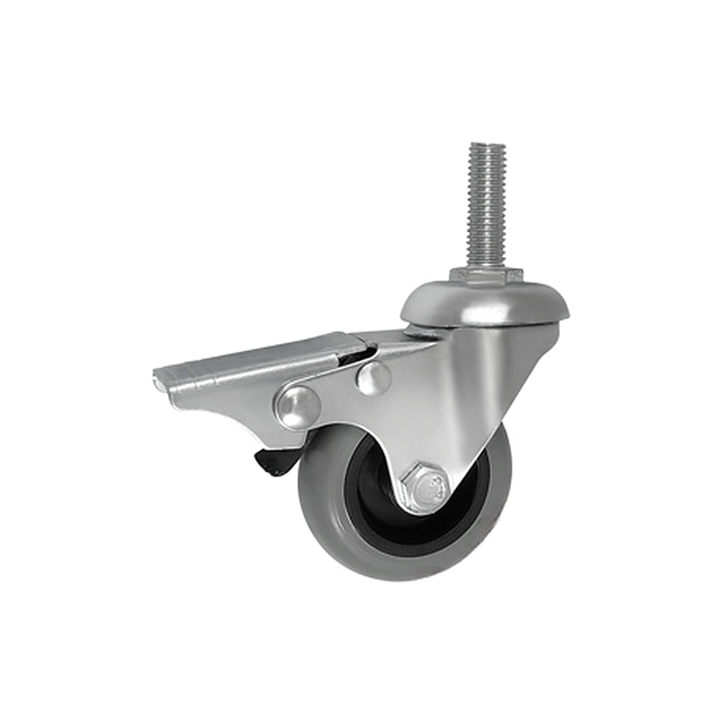 Koło meblowe tworzywowo-poliuretanowe 50 mm w obudowie z trzpieniem M10x30 i hamulcem M54TPUH*M10