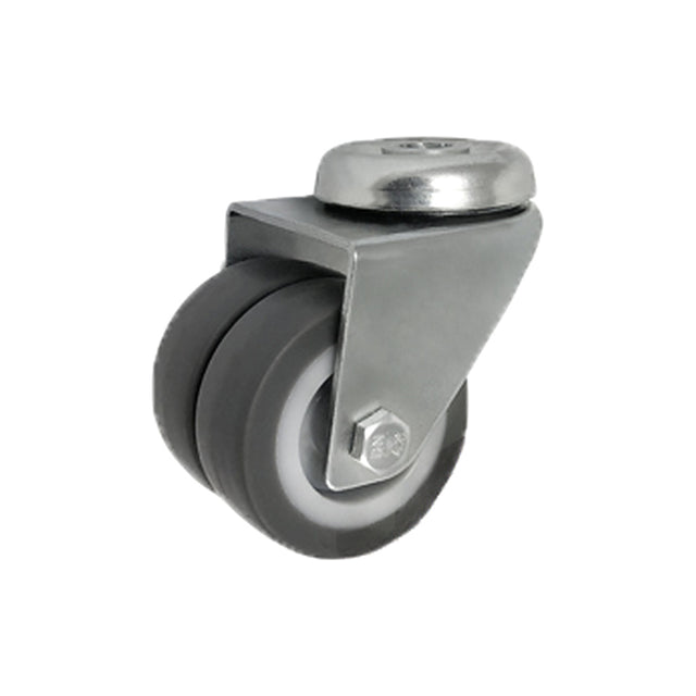 Koło meblowe typu tandem 50 mm w obudowie skrętnej z otworem M57T2