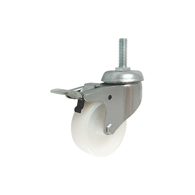 Koło meblowe 63 mm w obudowie z trzpieniem M12x30 i hamulcem M64BH*M12