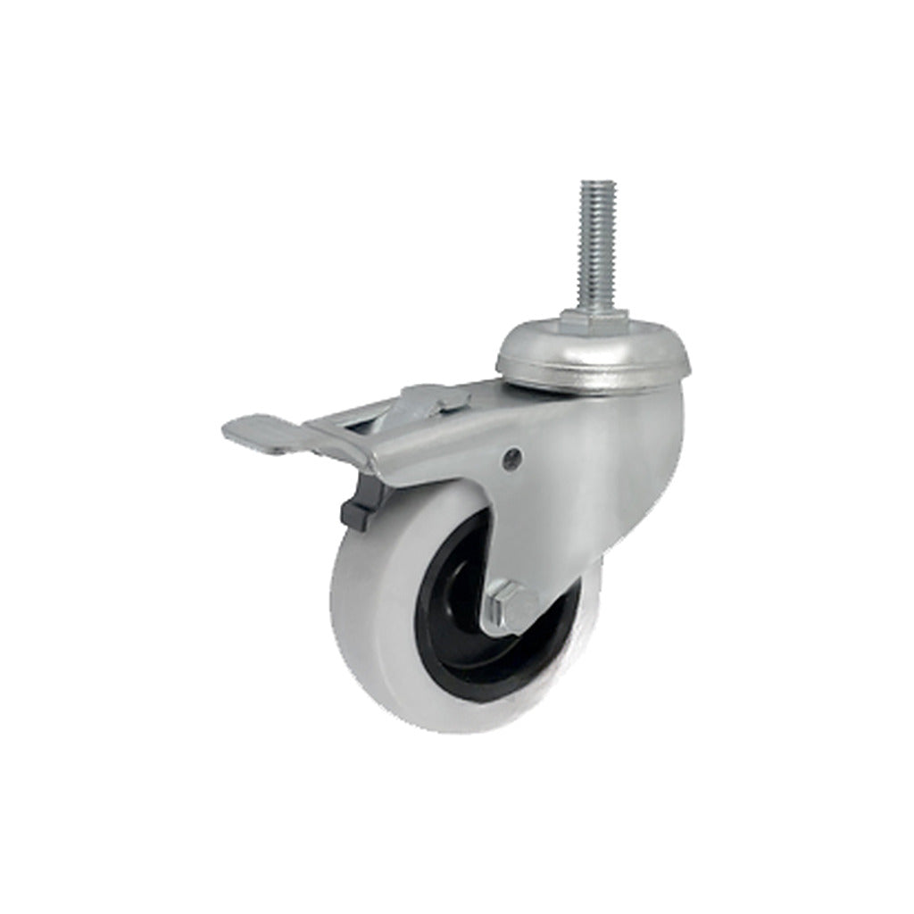 Koło meblowe 64 mm w obudowie z trzpieniem M10x30 i hamulcem M64TH*M10