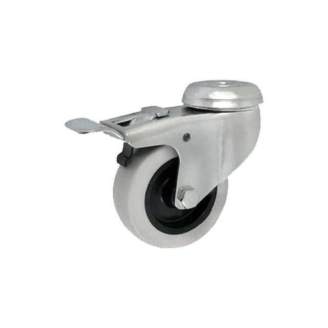 Koło meblowe 64 mm w obudowie z otworem i hamulcem M67TH