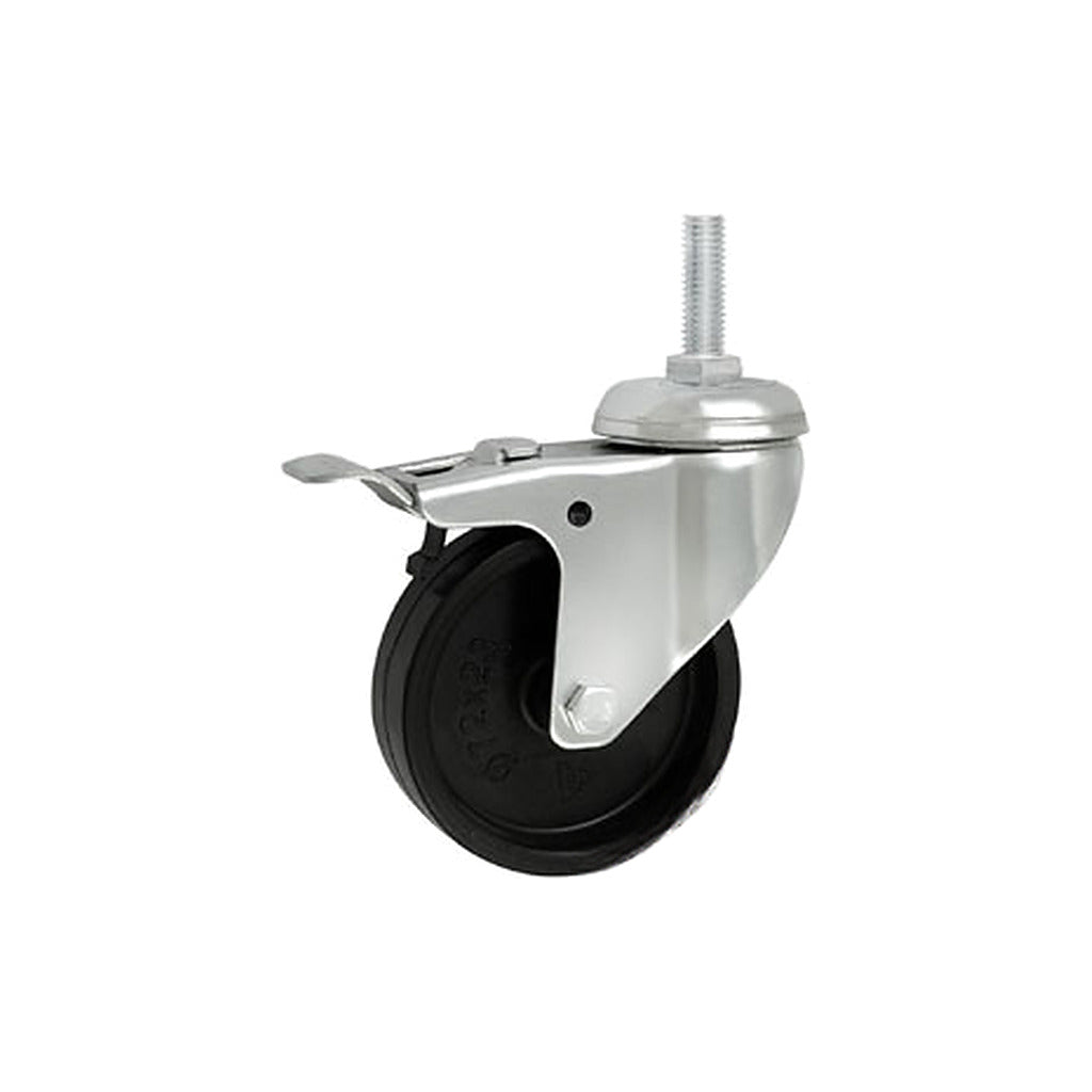 Koło meblowe 75 mm w obudowie z trzpieniem M12x30 i hamulcem M74BH*M12