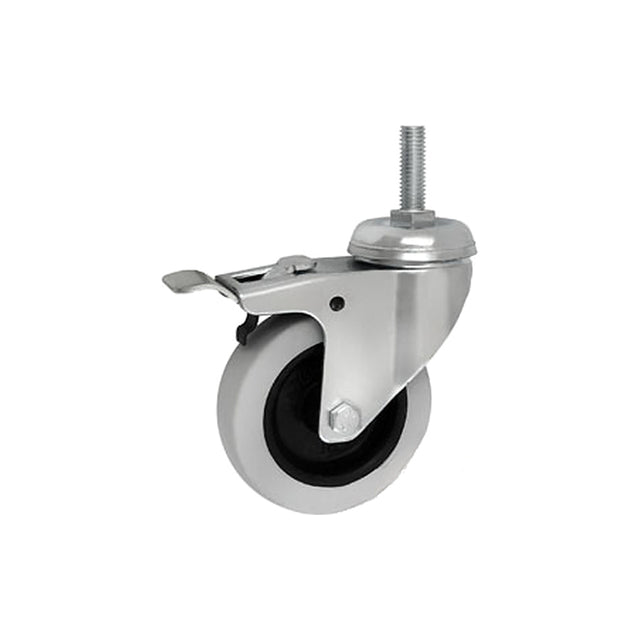 Koło meblowe 75 mm w obudowie z trzpieniem M10x30 i hamulcem M74TH*M10