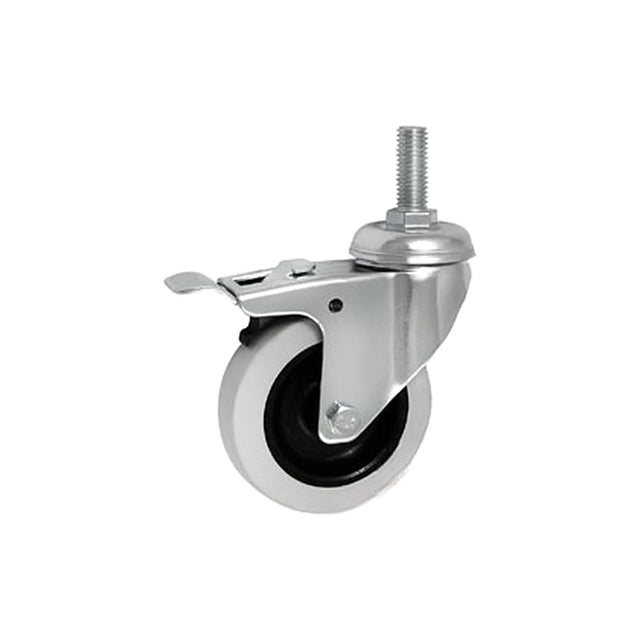 Koło meblowe 75 mm w obudowie z trzpieniem M12x30 i hamulcem M74TH*M12