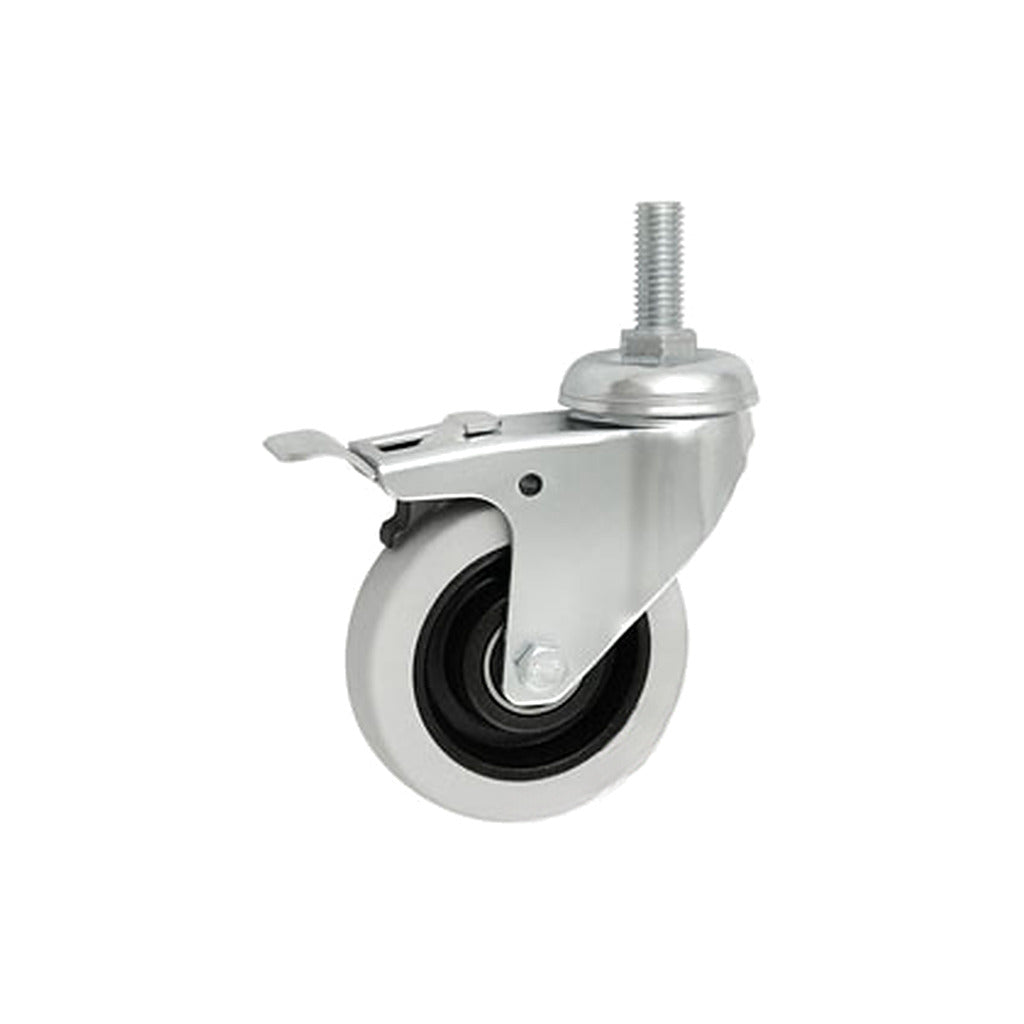 Koło meblowe 75 mm w obudowie z trzpieniem M12x30 i hamulcem M74TŁH*M12