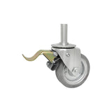 Koło metalowo-gumowe 140 mm w obudowie z trzpieniem ø25x65 i hamulcem 36SH*25