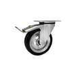 Koło metalowo-gumowe 160 mm w obudowie skrętnej z hamulcem 45NWH