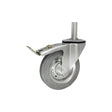 Koło metalowo-gumowe 160 mm w obudowie z trzpieniem ø25x65 i hamulcem 46SH*25