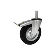 Koło metalowo-gumowe 200 mm w obudowie z trzpieniem ø27x65 i hamulcem 66NH*27