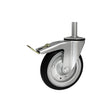 Koło metalowo-gumowe 200 mm w obudowie z trzpieniem ø25x65 i hamulcem 66RH*25