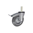 Koło metalowo-gumowe 200 mm w obudowie z trzpieniem ø25x65 i hamulcem 66SH*25
