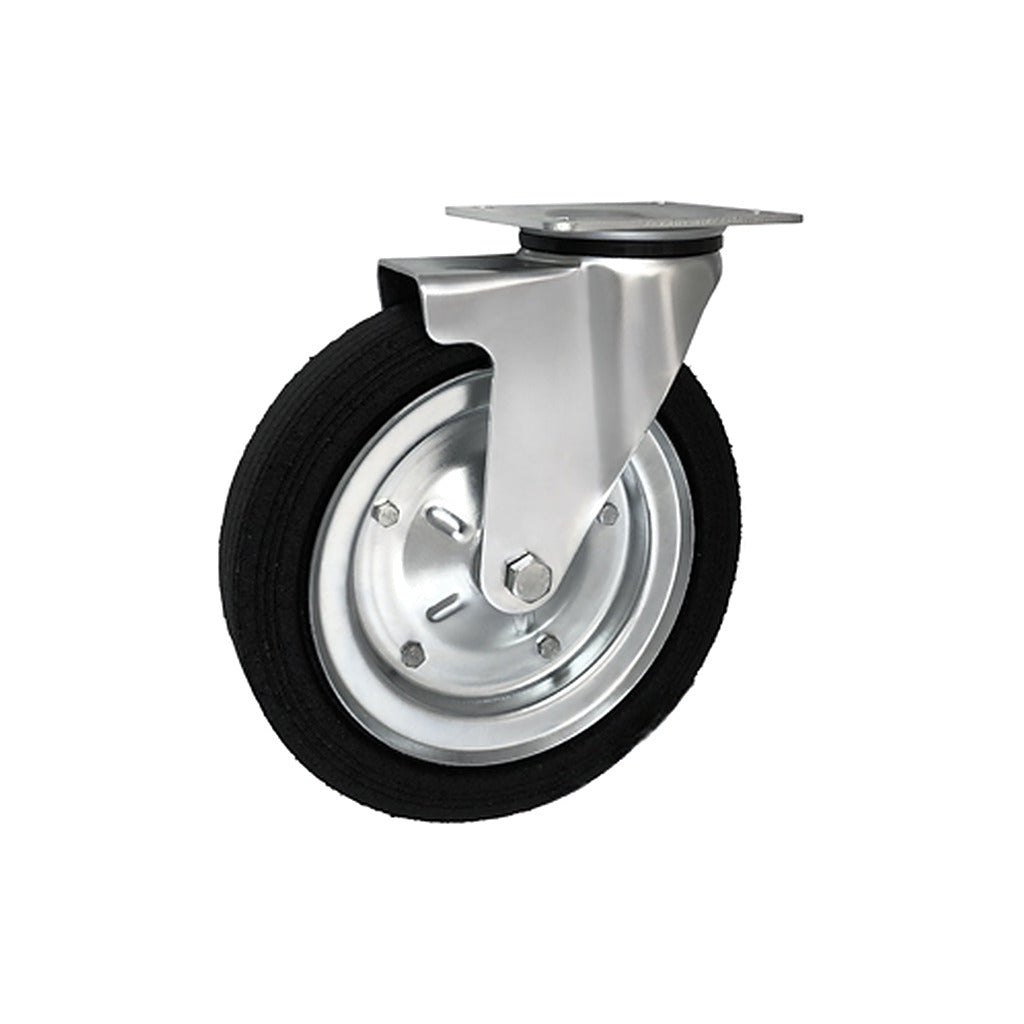 Koło metalowo-gumowe 250 mm w obudowie skrętnej 92