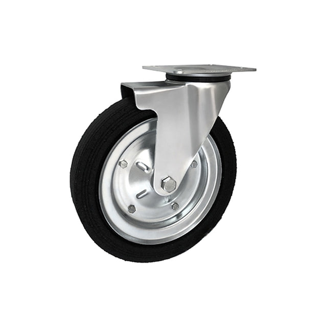 Koło metalowo-gumowe 250 mm w obudowie skrętnej 92