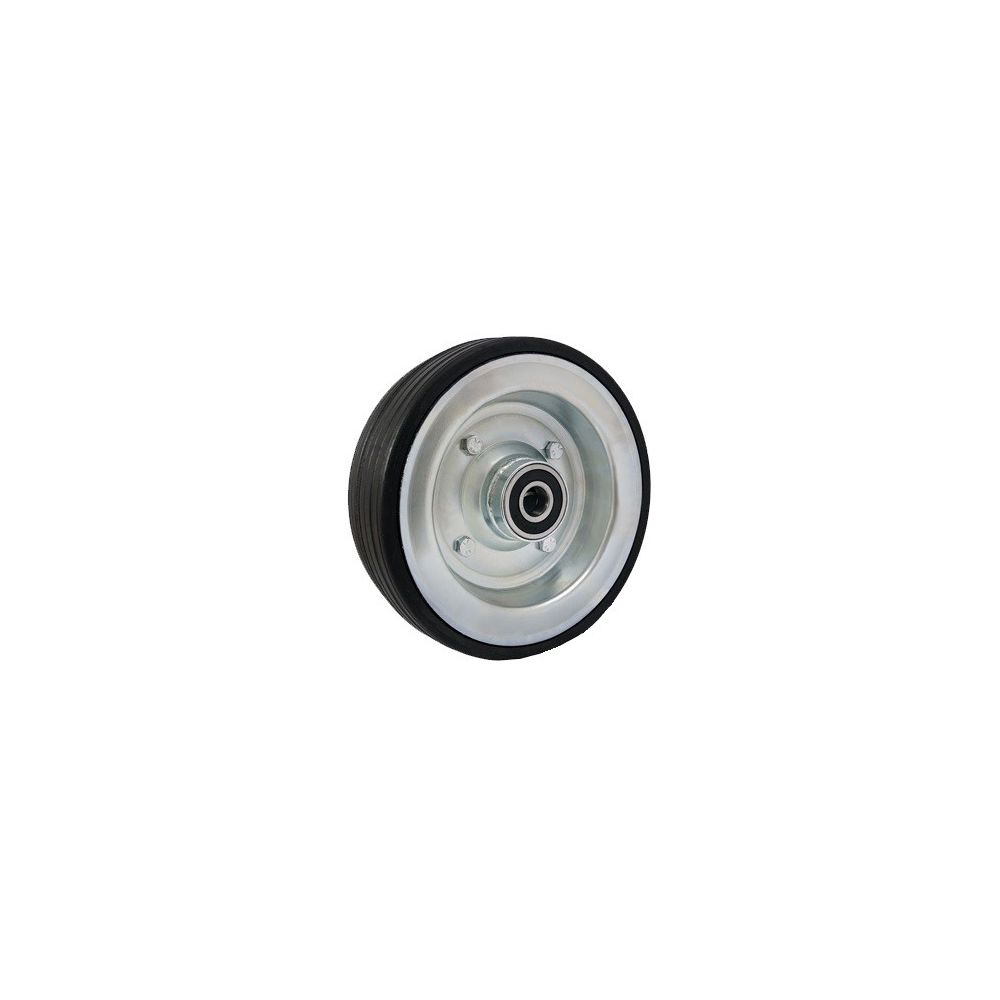 Koło transportowe fi 225mm metalowo gumowe łożysko kulkowe otwór 20mm - 80Ł/20
