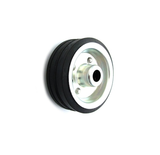 Koło transportowe fi 80mm metalowo gumowe łożysko wałeczkowe otwór 12mm - 1